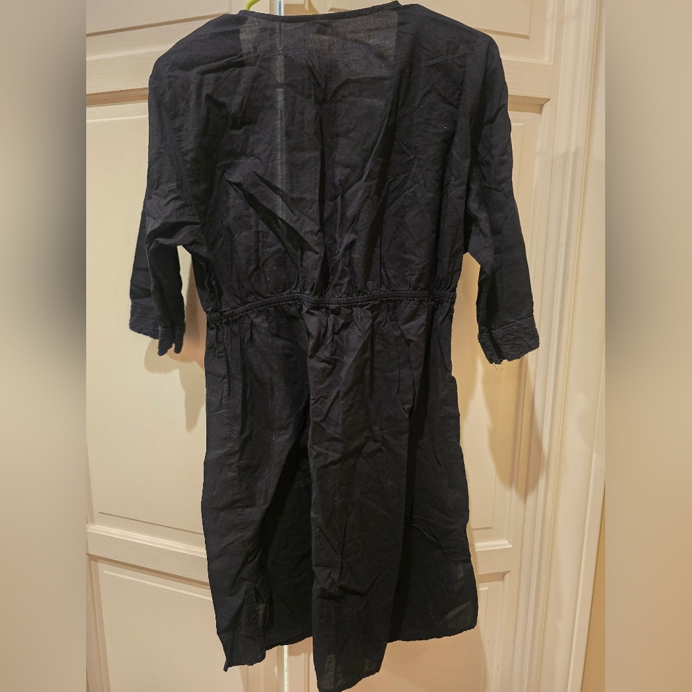 Merona Black Beach CoverUp Dress Size Medium - Picture 2 of 3